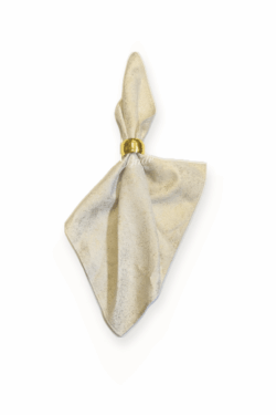 beżowe serwetki ze złotym wzorem