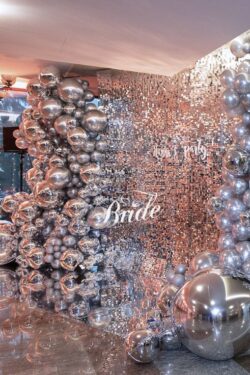 Ścianka cekinowa srebrna