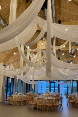 Biała tkanina, szyfon 15 m